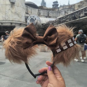 チューバッカのミッキー耳、スターウォーズのマウス耳、ウーキーのミッキー耳、ハリウッドスタジオのマウス耳、ギャラクシーズエッジのミッキー耳、ヘッドバンドの耳