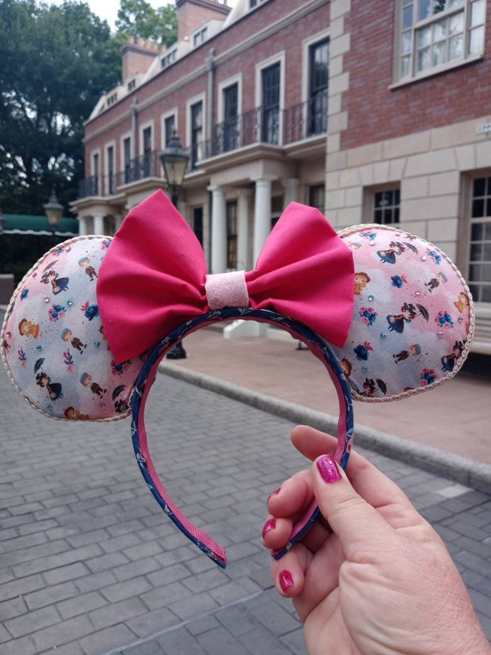 Mary Poppins Mickey Ears Epcot United Kingdom Mouse Ears Etsy