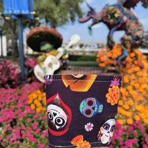 Coco Coffee Cozy, Encanto Coffee Cozy, Epcot Flower and Garden Cozy, Day of the Dead Coffee Cozy, Reversible Coffee Cozy, Halloween Cozy