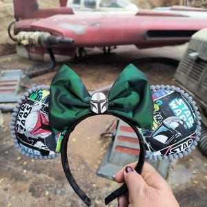 Din Djarin Mickey Ears, Mandalorian Mickey Ears, Hollywood Studios Mouse Ears, Disneyland Mouse Ears, This is the Way Headband Mickey Ears