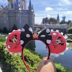 Minnie Mouse Ears, Runaway Railway Mickey Ears, Hollywood Studios Ears, Disneyland Mouse Ears, Magic Kingdom Mouse Ears,Headband Mouse Ears