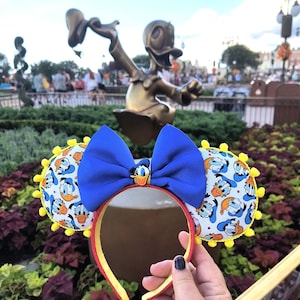 Donald Duck Mickey Ears, Disneyland Mouse Ears, Disney Mickey Ears, Grand Fiesta Mouse Ears, Magic Kingdom Mickey Ears, Headband Mickey Ears
