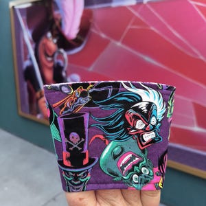 Disney Villains Coffee Cozy, Disney Princesses Coffee Cozy, Cruella Deville Coffee Cozy, Beauty and the Beast Cozy, Disneyland Coffee Cozy