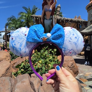Ariel Mickey Ears, The Little Mermaid Mickey Ears, Under the Sea Mouse Ears, Disneyland Mickey Ears, Magic Kingdom Mouse Ears, Headband Ears