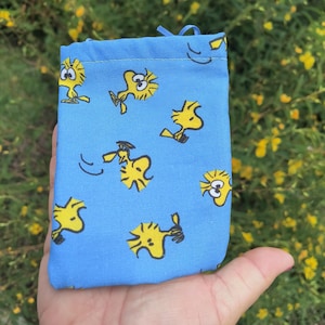 Woodstock Handmade Draw String Bag, Peanuts Small Pouch