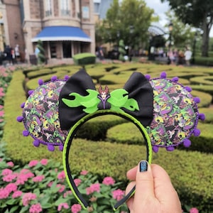 Maleficent Mickey Ears, Villain Mouse Ears, Sleeping Beauty Mickey Ears, Disneyland Mickey Ears, Magic Kingdom Mouse Ears, Headband Ears