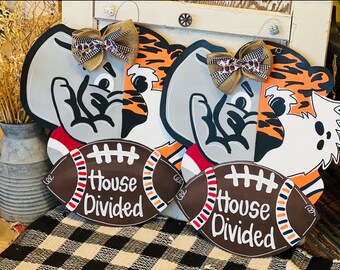 House Divided Football Doorhanger