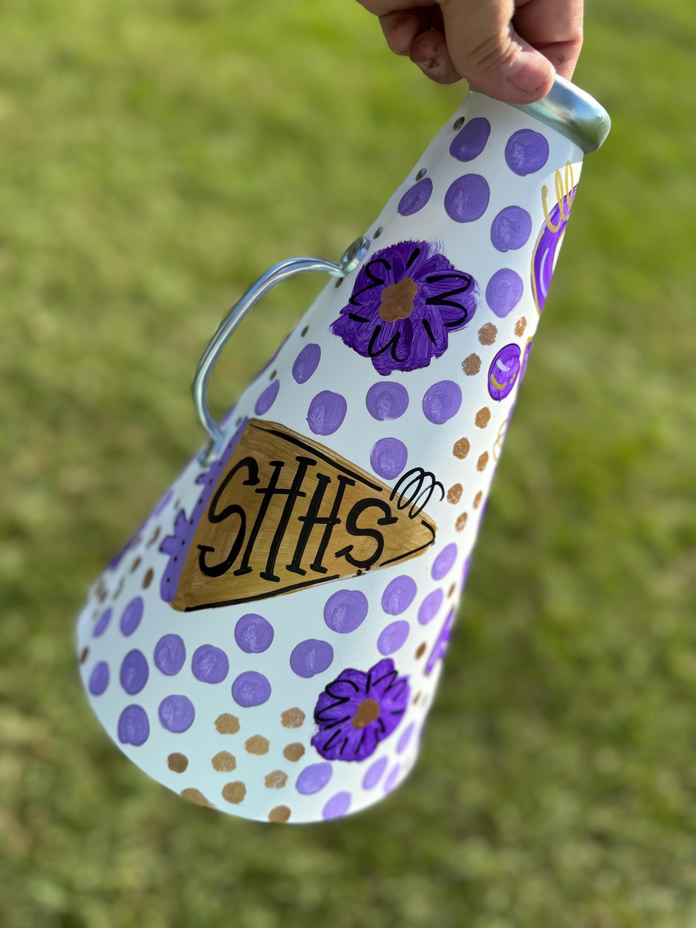 Handpainted Cheer Riveted Megaphone - Etsy