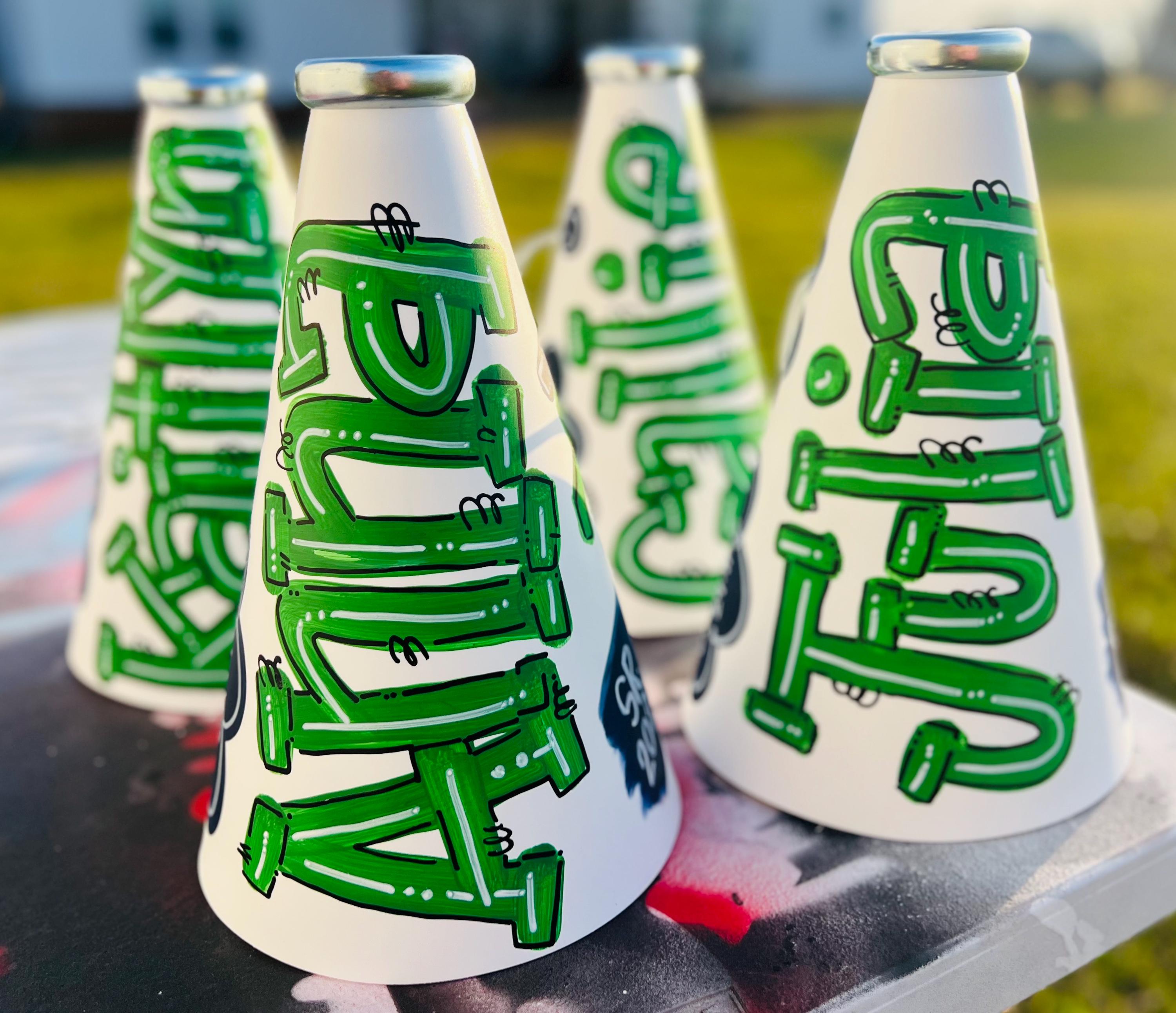 Handpainted Cheer Riveted Megaphone - Etsy