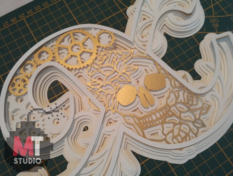 Download 3D Mandala Steampunk Skull Layerd 26 Letters Alphabet SVG ...