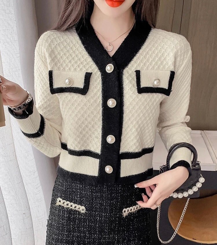Cardigan Pearl Button - Etsy