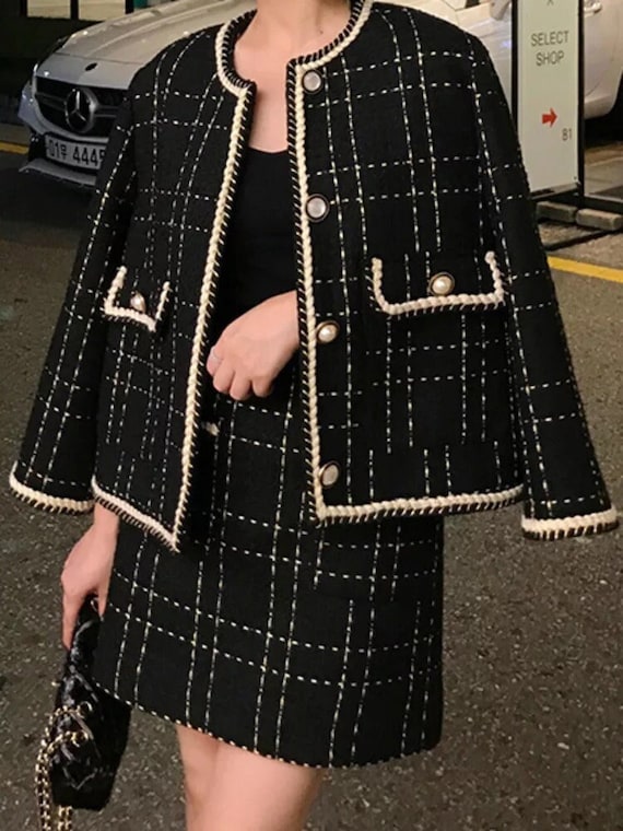 Chanel Tweed Jacket With Pearl Buttons