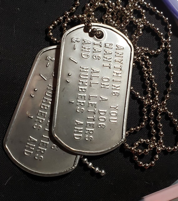 American Flag Military Style Dog Tag Necklace | Custom Engraving Military Chain (Gold) / No