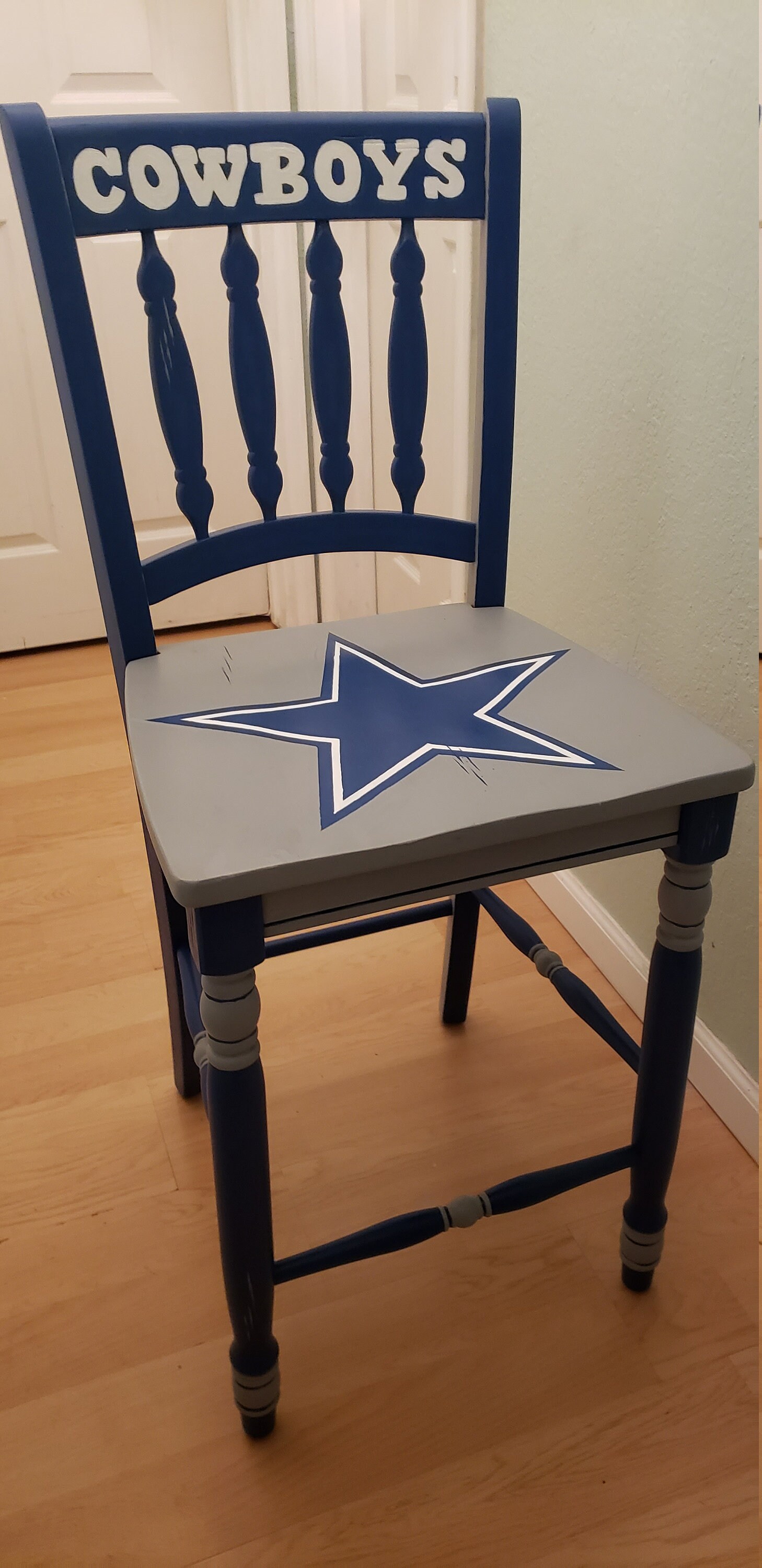 Dallas Cowboys Themed Bar Stool Etsy