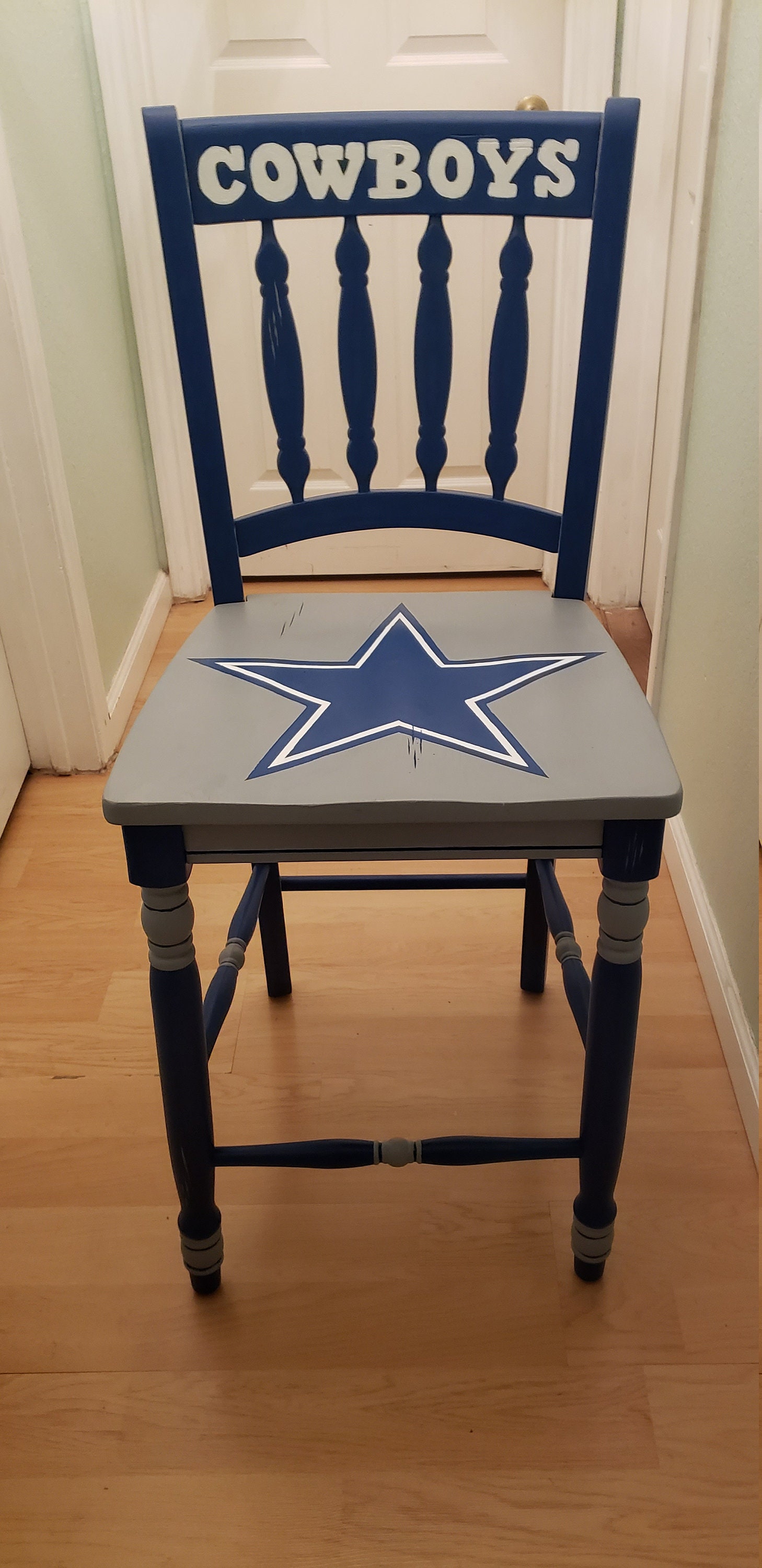 Dallas Cowboys Themed Bar Stool Etsy