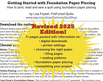 Getting Started with Foundation Paper Piecing (Printer Friendly)