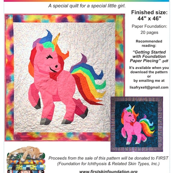 Unicorn Quilt Pattern Etsy