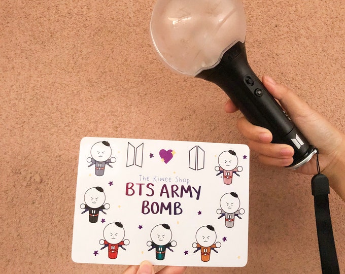BTS Army Bomb (member's Microphone Colors) Sticker Sheet | Cute ...