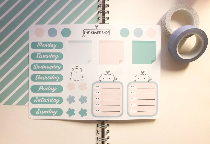 PoofWee Journal & Planner Sticker Sheet Cute Stickers image 0