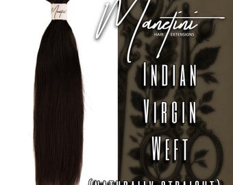 Indian Virgin Human Hair Weft Extensions - Straight/Wavy | Indian | 18–22 Inch | Colours 1B, 3, 4 | Sew-In Weave Bundles