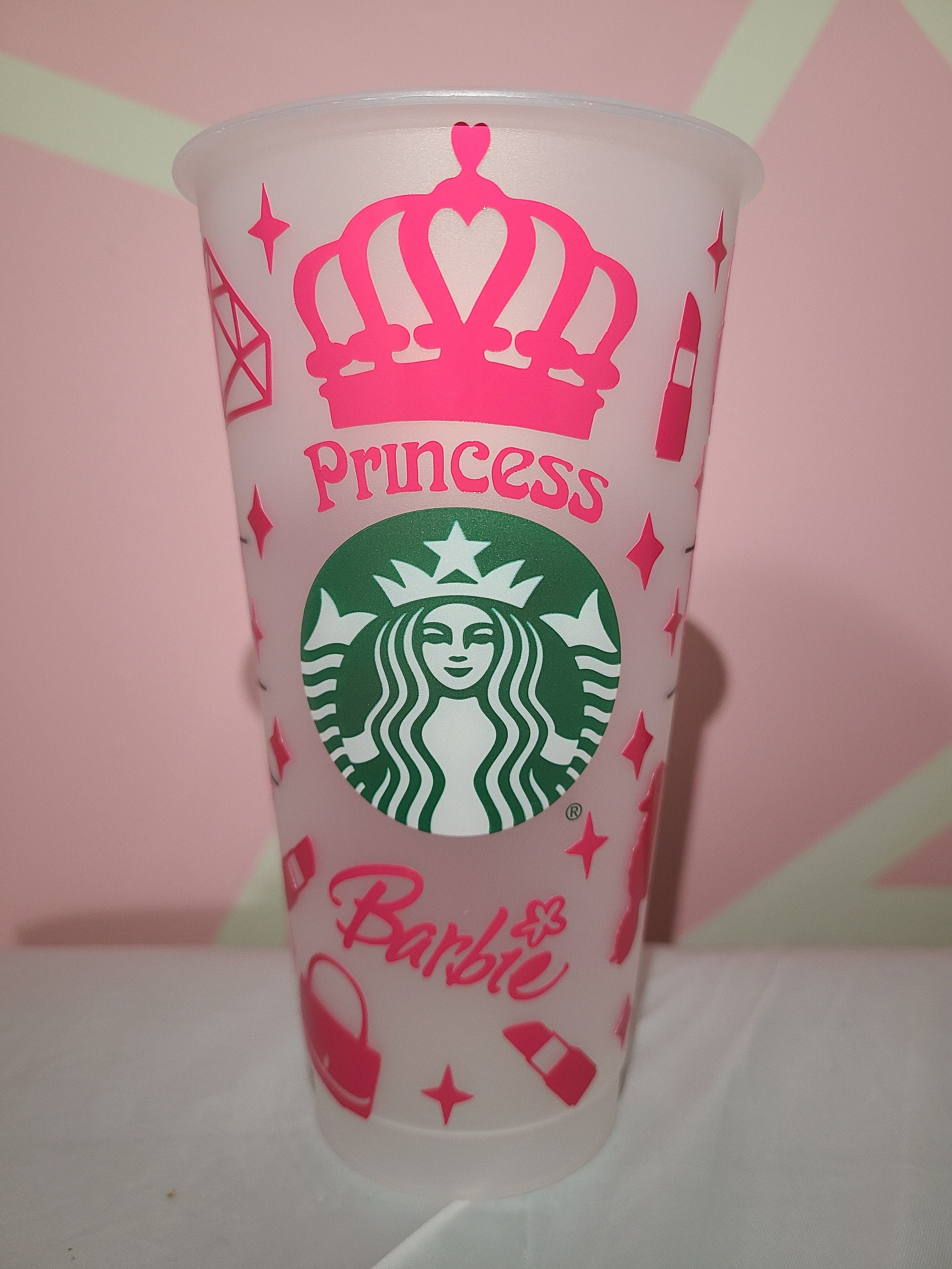 Barbie inspired Custom Starbucks cup | Etsy