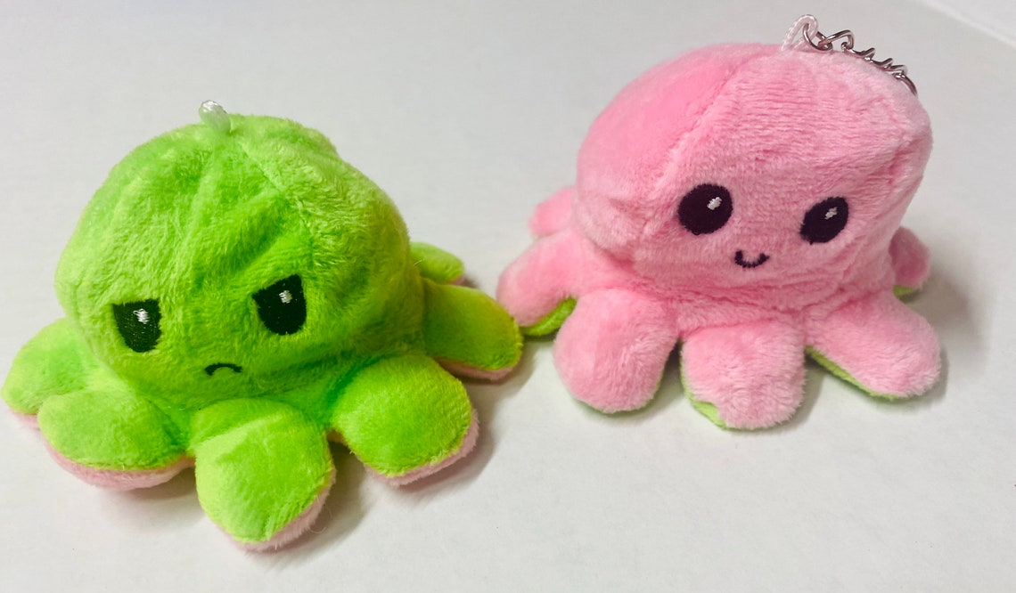 Mini Reversible Keychain Octopus Mood Changing Mini Octopus | Etsy