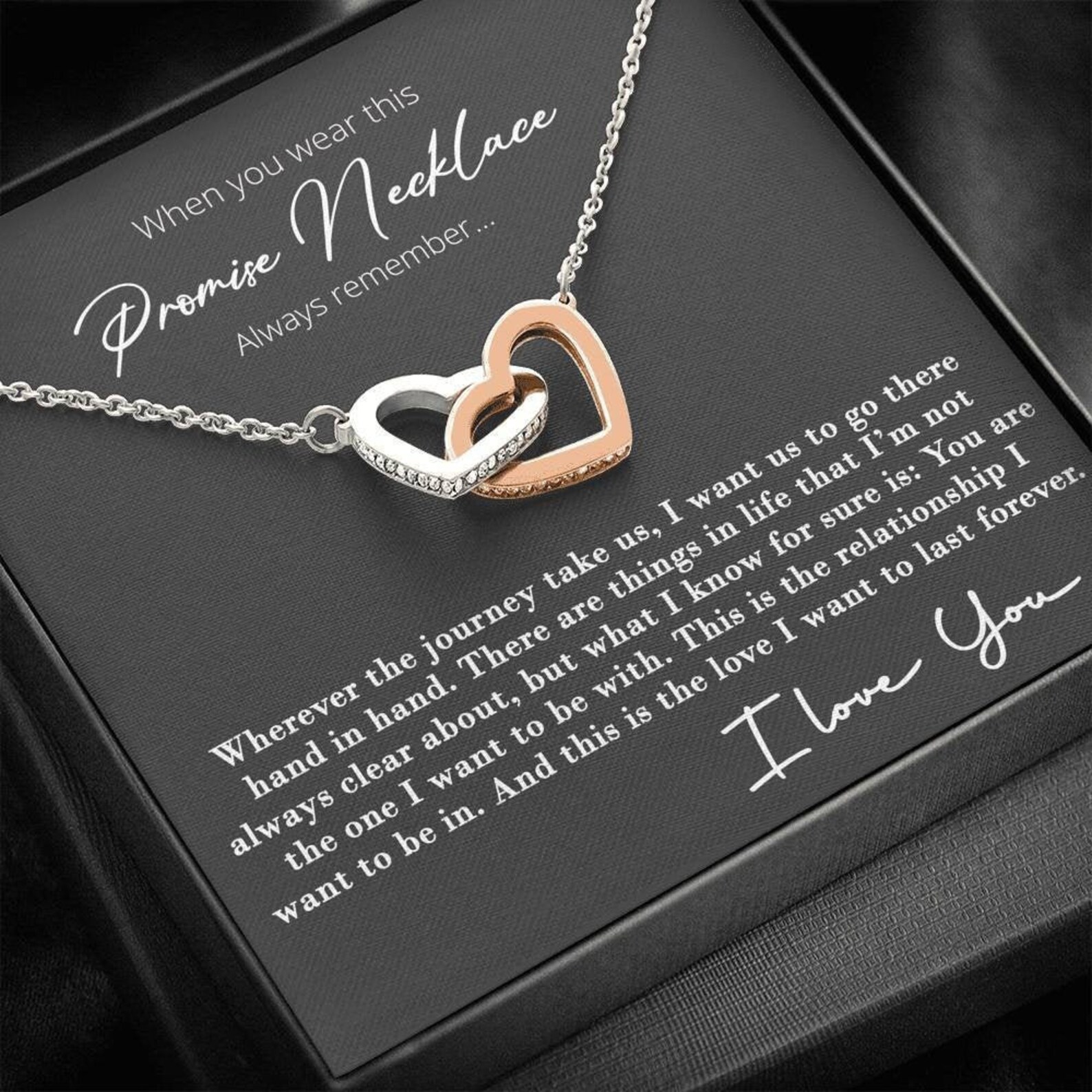 Promise Necklace For Girlfriend. Promise Jewelry For Her. Etsy