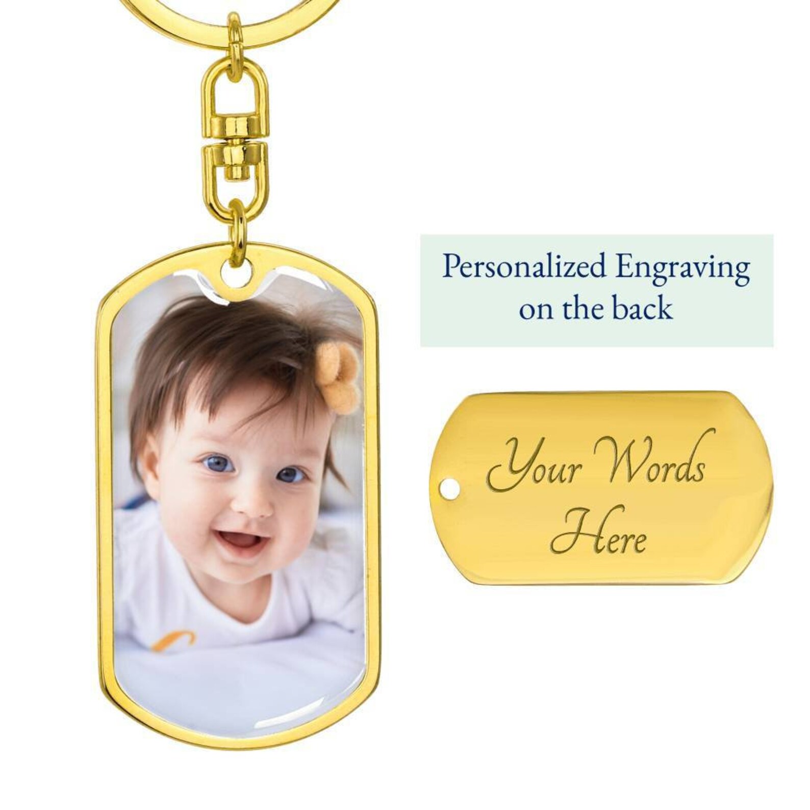 Personalized Photo Keychain. Custom Photo Keychain. Etsy