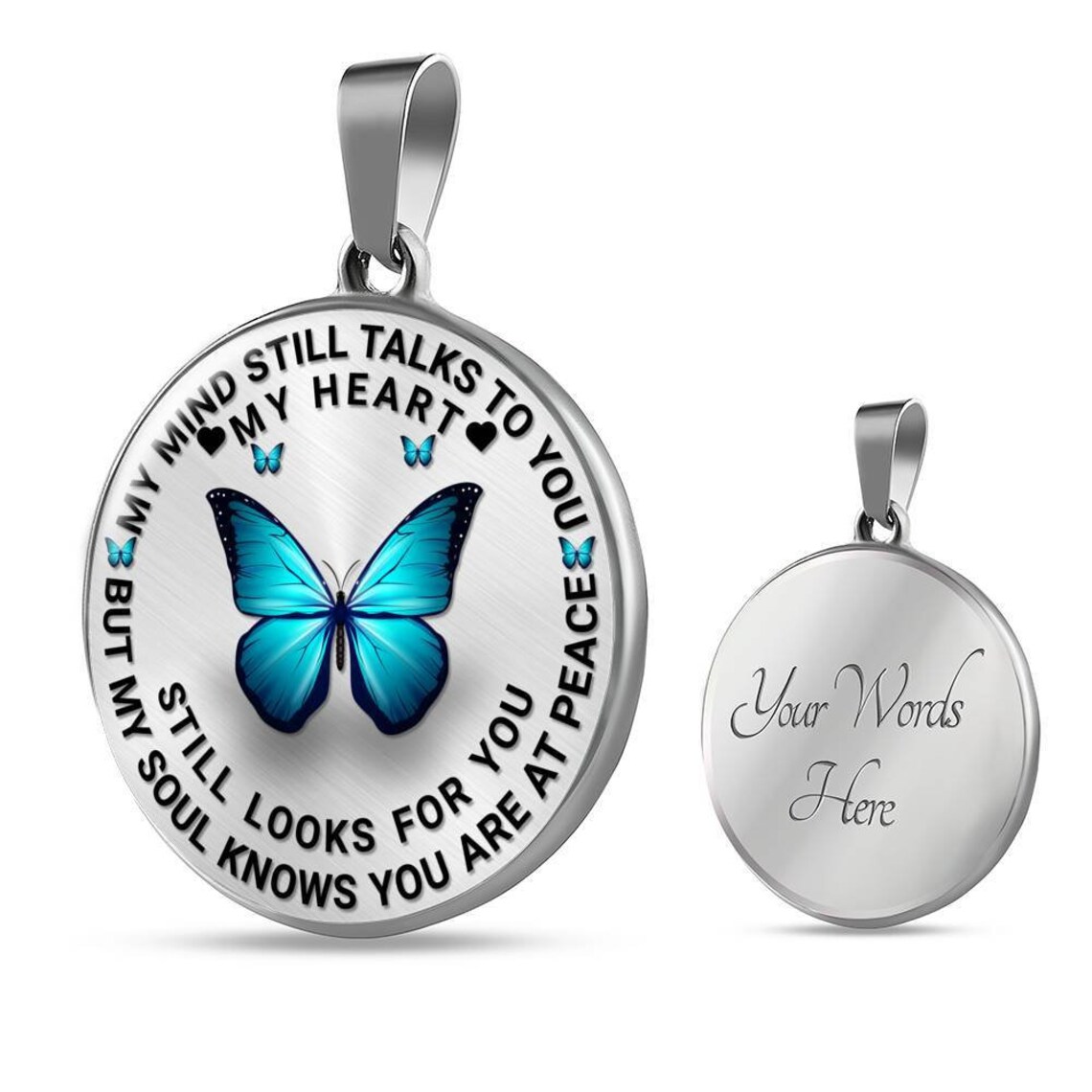 Butterfly Memorial Gift. Butterfly Remembrance Necklace Etsy