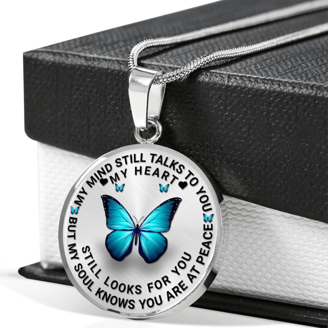 Butterfly Memorial Gift. Butterfly Remembrance Necklace Etsy