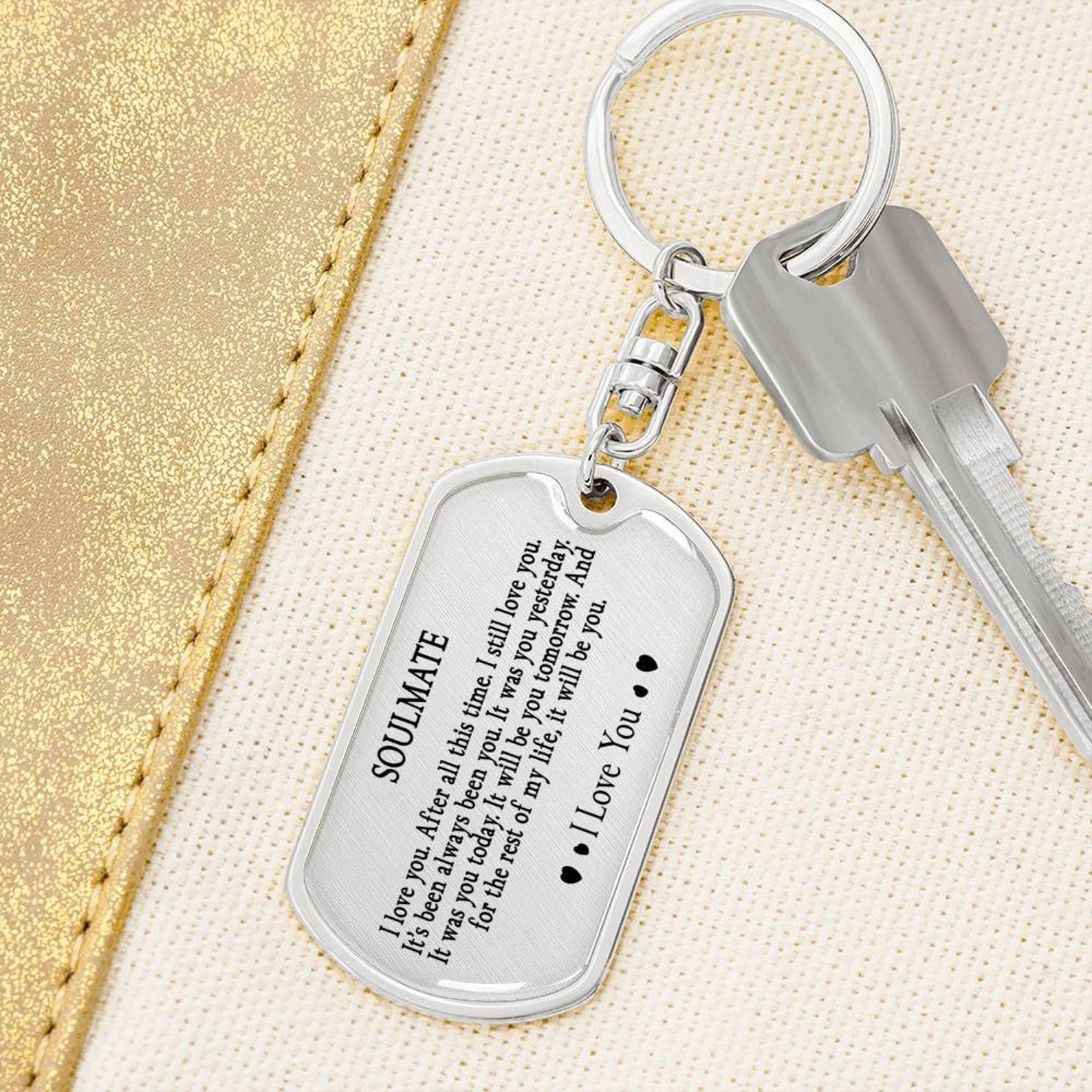 Gifts for Him. Soulmate Keychain. Meaningful Gifts for Etsy
