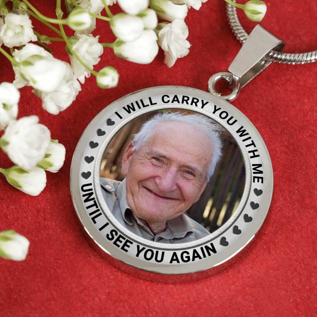 Remembrance Necklace With Picture. Memorial Necklace Etsy Australia