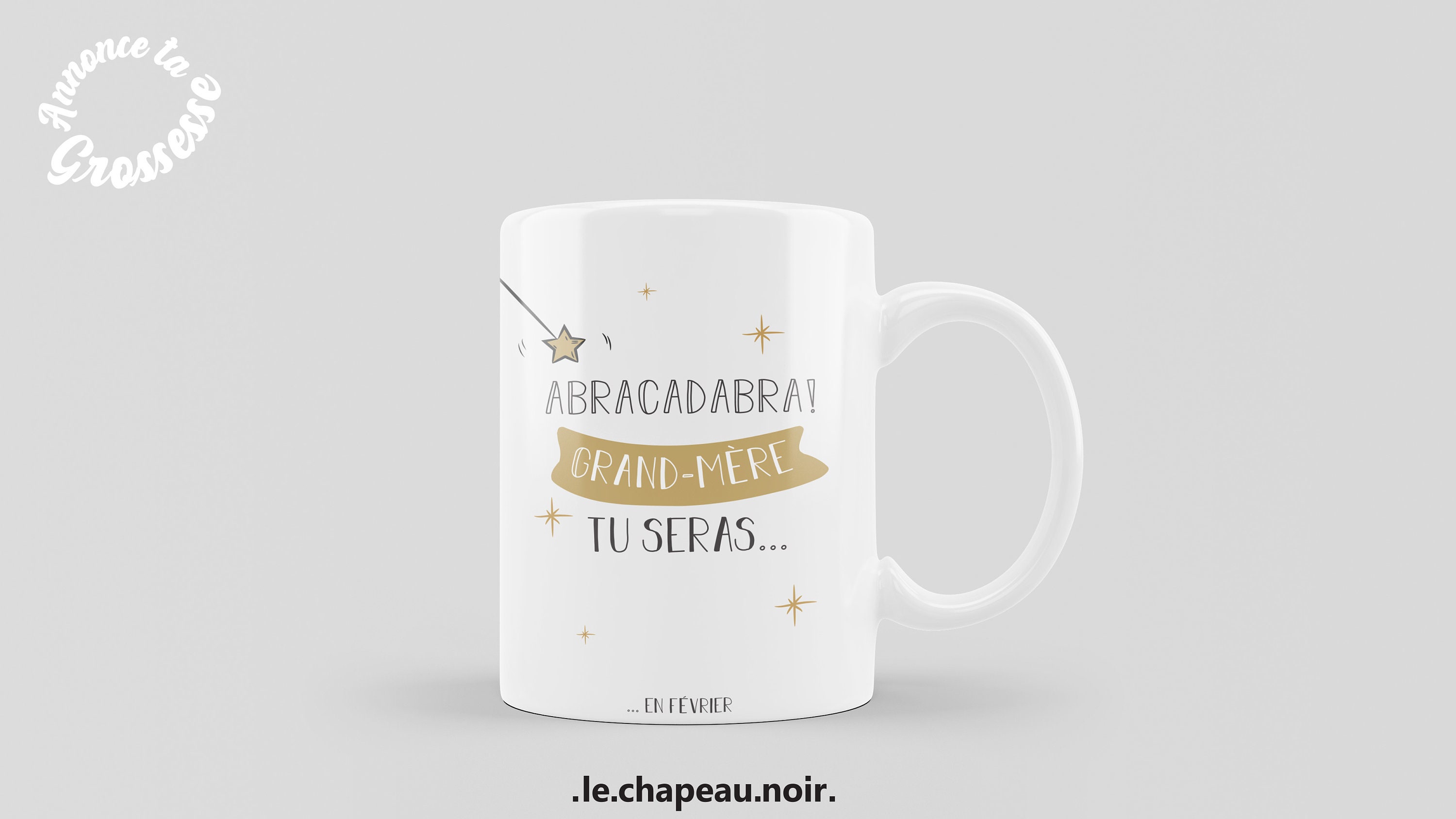 Mug Personnalisé Abracadabra - Annonce de Grossesse Pour Grands-Parents Une Annonce Unique et Origin