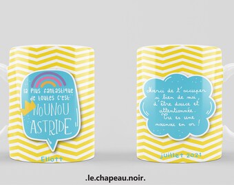 Spécial Fin D’année Scolaire. Cadeau pour Nounou . Mug personnalisé «Fantastique Mug »