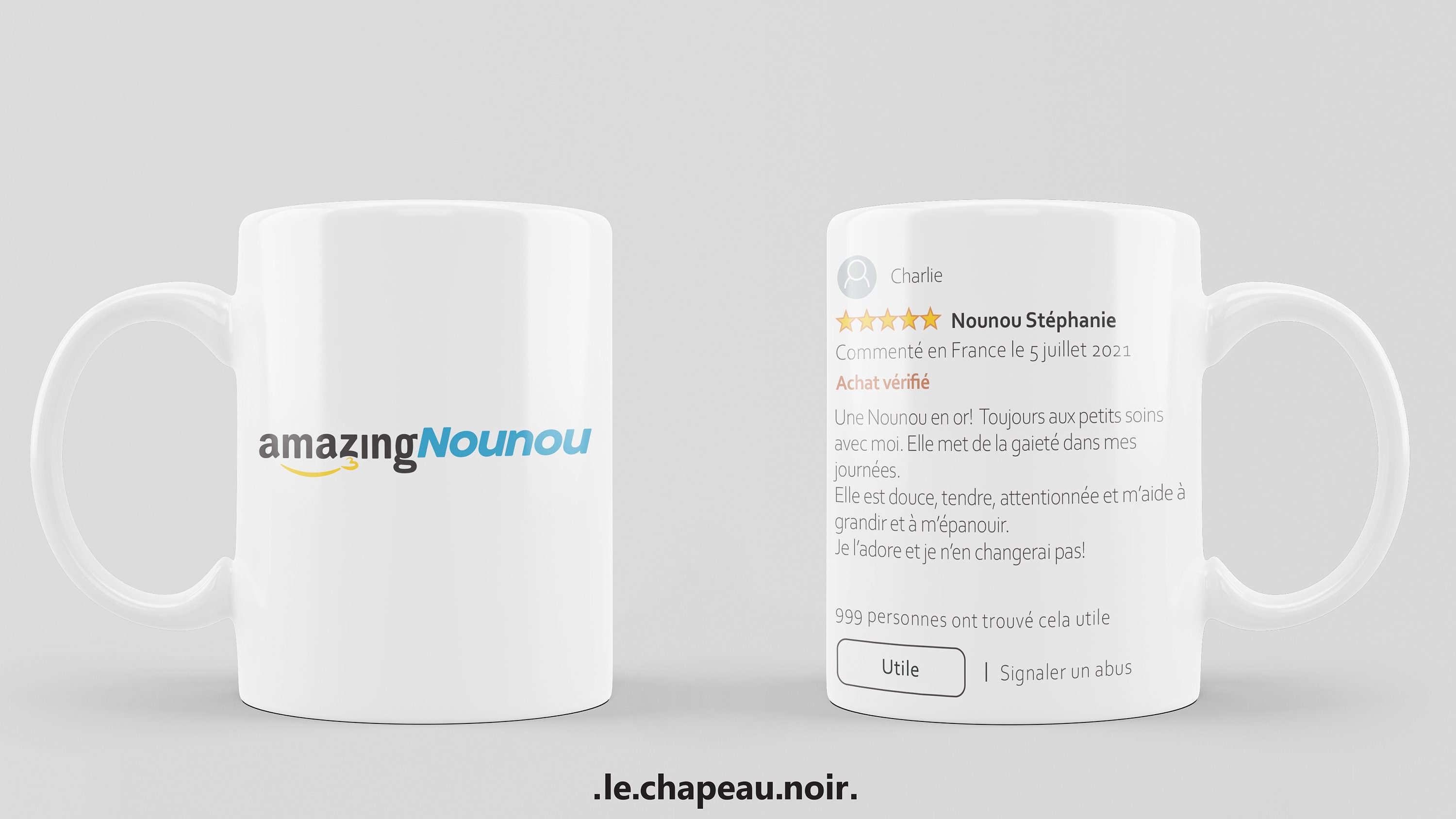 Spécial Fin d'année Scolaire. Cadeau Pour Nounous . Mug Personnalisé et Plein d'humour. Amazing Noun