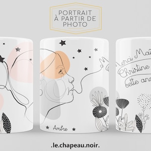 End of School Year Special. Gift for School Teachers and Mistresses. “Wired profile” mug personalized from photo