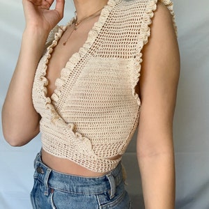 Nude Crochet Top - Etsy