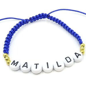 Womens Girls Kids personalised name Bracelet, Adjustable macrame bracelet, Womens gift,  UK