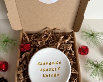 Personalised Ring Dish, Gift for grandma, mum, friend