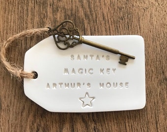 Personalised Santa's Magic Key • Christmas Eve Box • Santa Key • Magic • Tree Decoration • Christmas Bauble •