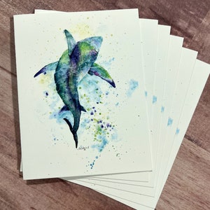 Haai aquarel kaarten