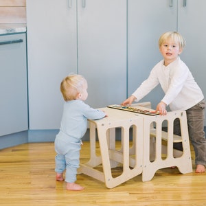 Foldable Montessori Tower of Learning - Kitchen Stool - Safety Stool - Toddler Step Stool - Montessori Activity Tower