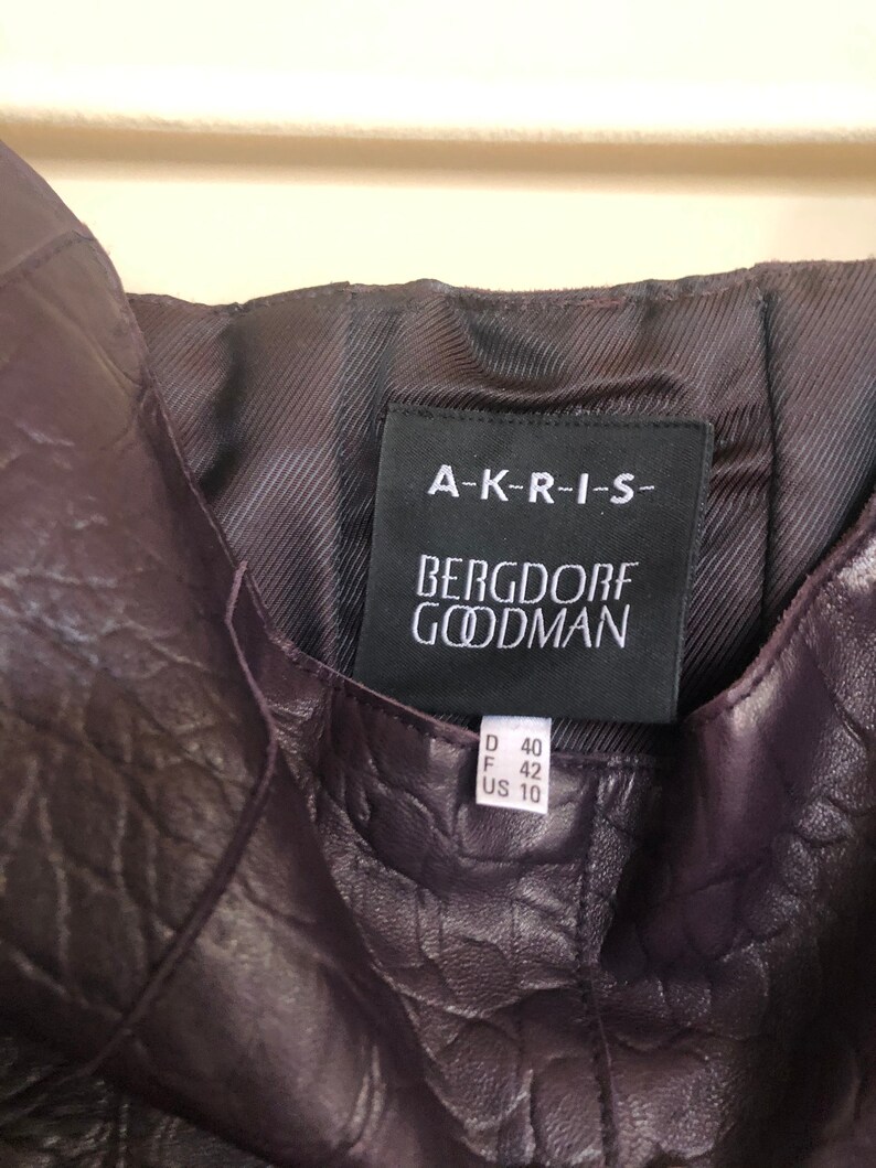 AKRIS brown leather bustier