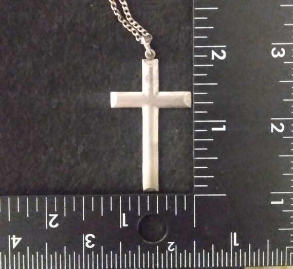 Creed Sterling Silver Antique Cross with Lariat C… - image 3