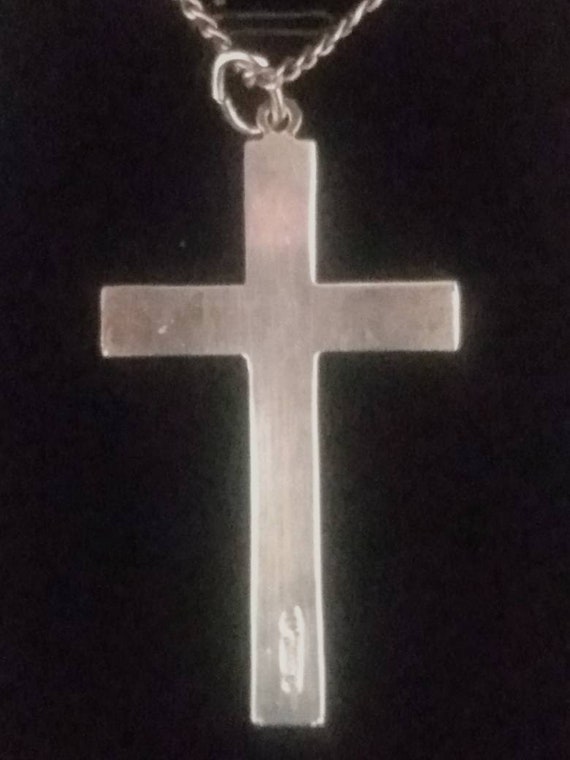 Creed Sterling Silver Antique Cross with Lariat C… - image 5