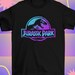 Jurassic Park Blue Purple Fossil Logo Graphic Movie Sweatshirt, Dinosaurs Owen-Grady Claire-Dearing Tee Shirt Film, Jurassic Park Unisex