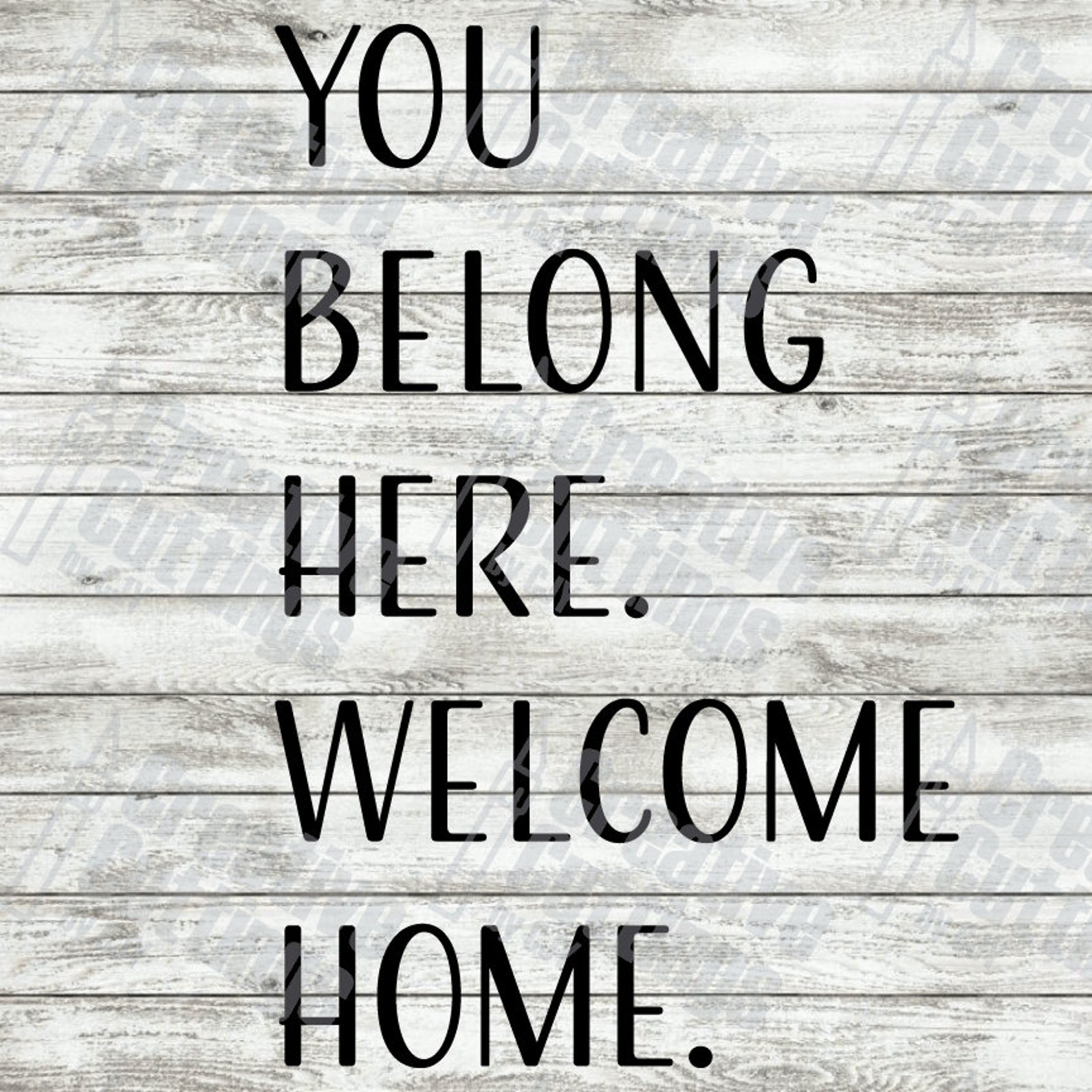 You Belong Here Home SVG for Vinyl or HTV SVG Cut Etsy
