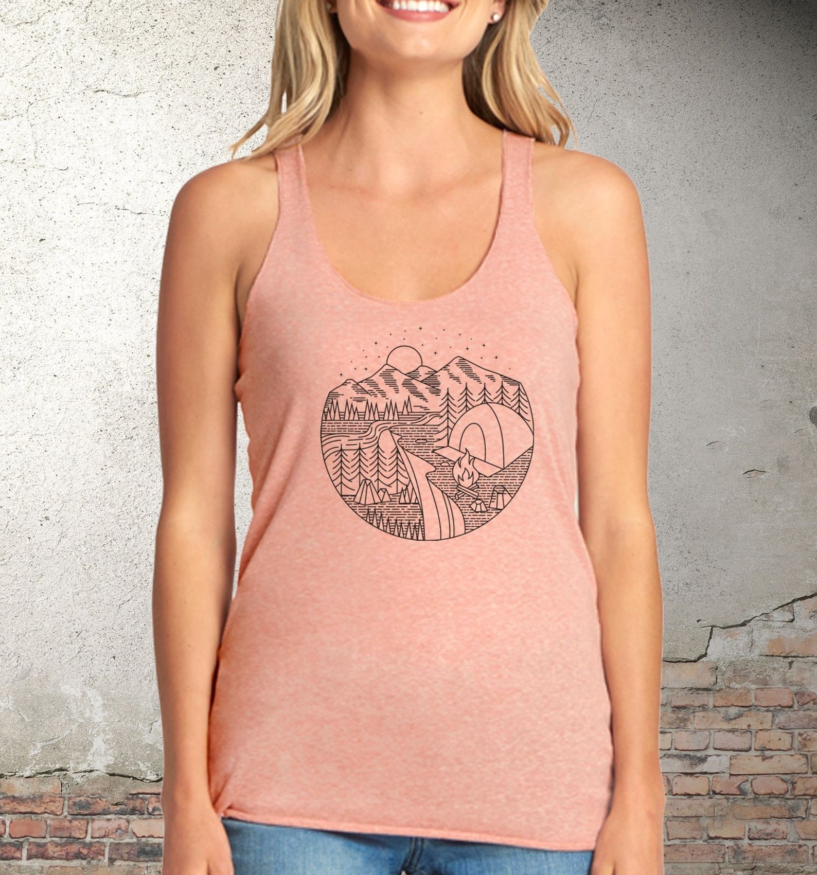Camping In The Wilderness Women's Tank Top Outdoors Etsy