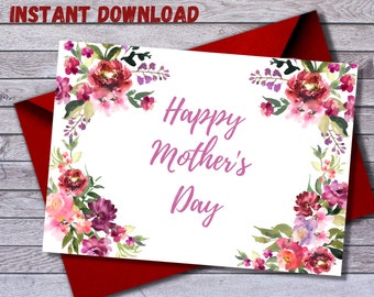 Happy Valentine's Day Printable Card Instant Download PDF - Etsy