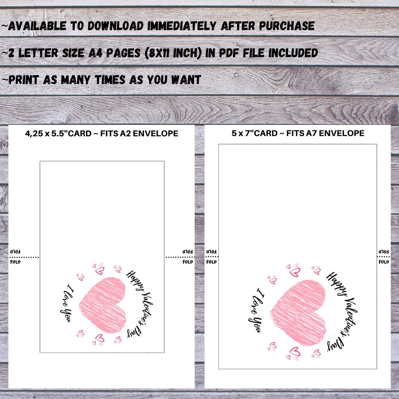 Valentine's Day Printable Card, Download and Print Happy Valentine's ...